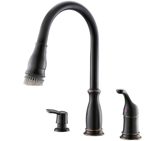 Kitchen Faucet with Pull Down Sprayer and Side Single Handle