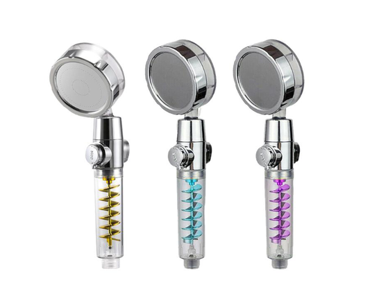 360 Degree Bathroom High-pressure Hydraulic Shower Head, Portable Handheld Shower Head, with 3 Mode Switch Drives