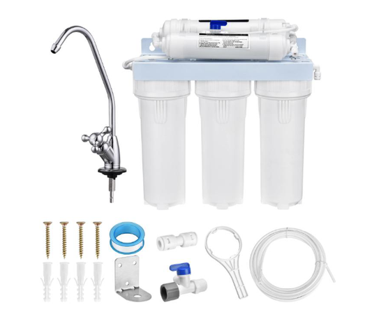 Sink Water Purification Faucet Kit, Household Kitchen Hollow Fiber Purifier Kit, with Ultra Strong Water Filtration System