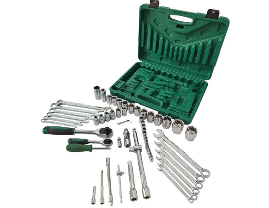61 Piece Mechanical Tool Kit, Including a Ratchet Set Metric Drive Socket Wrench Set, Suitable for Automotive Repair, Inspection, and Assembly