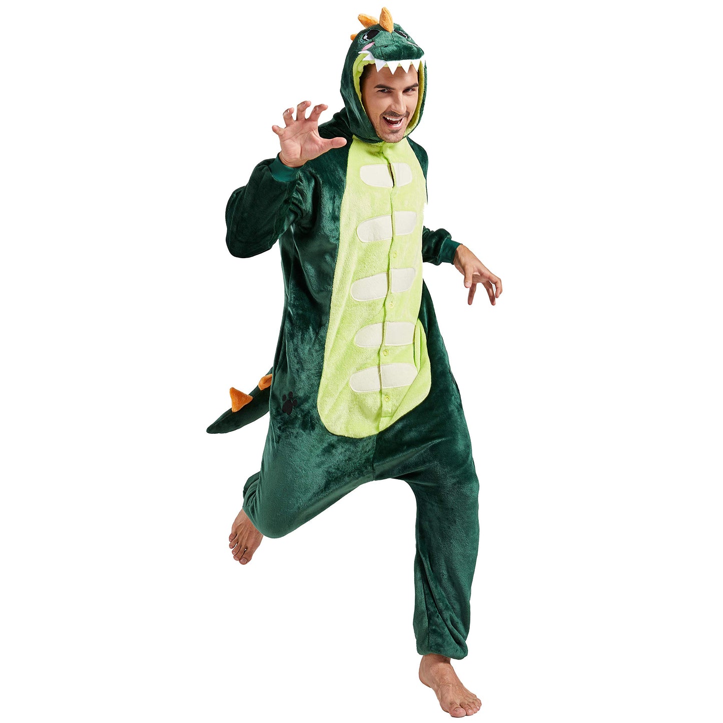 Afoxsos Adult Animal Pajamas Costume - Plush One Piece Cosplay Dinosaur Onesies Costume