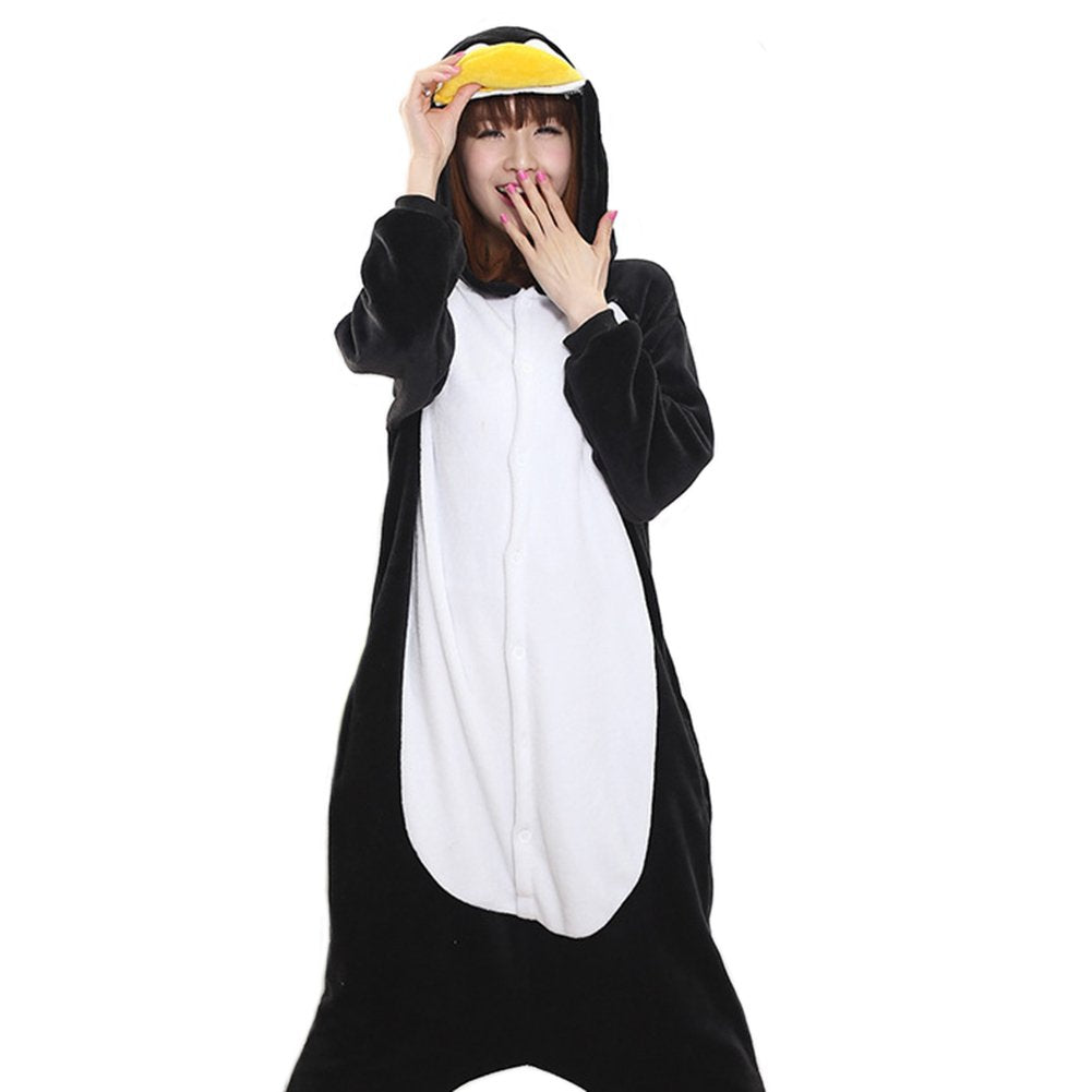 Afoxsos Women's Adult Pajamas Cosplay Onesie Sleepwear Penguin