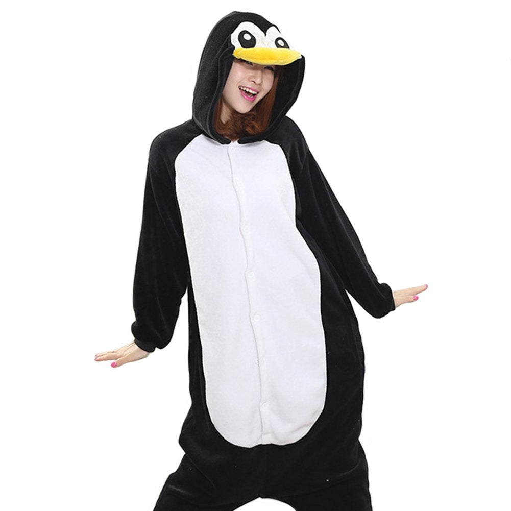 Afoxsos Women's Adult Pajamas Cosplay Onesie Sleepwear Penguin