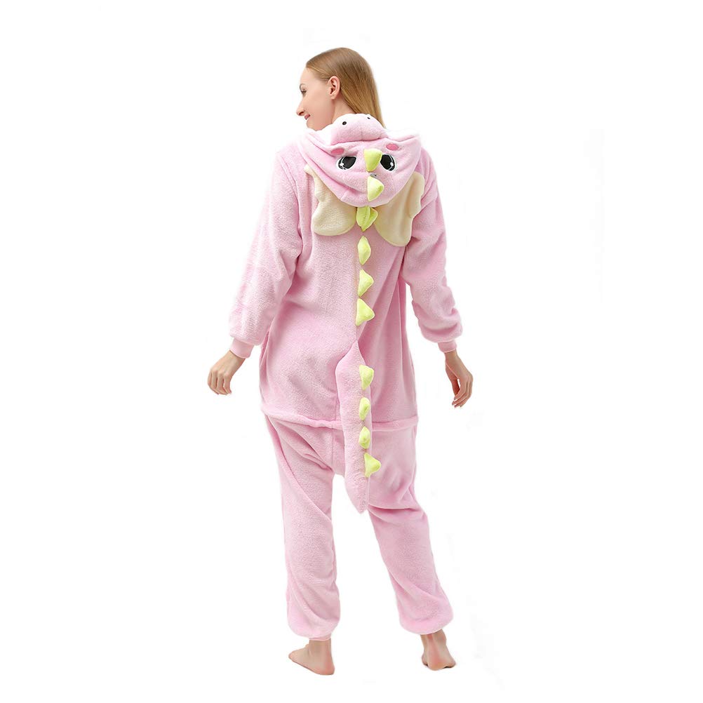 Afoxsos Adult Animal Pajamas Costume - Plush One Piece Cosplay Dinosaur Onesies Costume