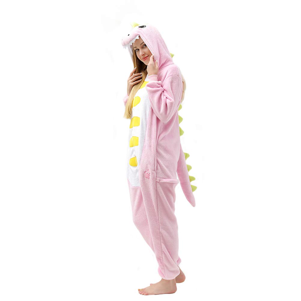 Afoxsos Adult Animal Pajamas Costume - Plush One Piece Cosplay Dinosaur Onesies Costume