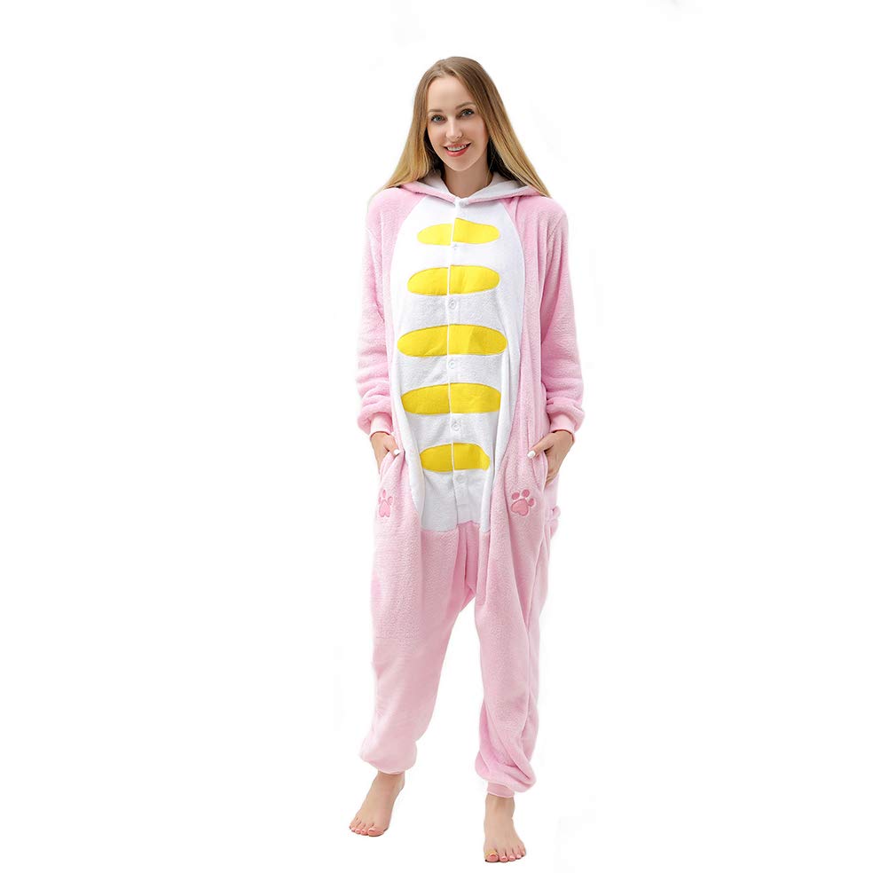 Afoxsos Adult Animal Pajamas Costume - Plush One Piece Cosplay Dinosaur Onesies Costume