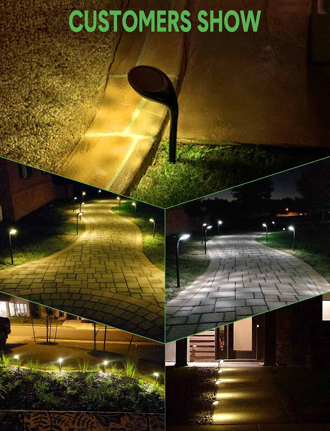 Solar Pathway Lights, Solar Lights Outdoor Garden lights Waterproof  with Auto On/Off Solar Landscape Lights for Lawn Yard Walkway Driveway