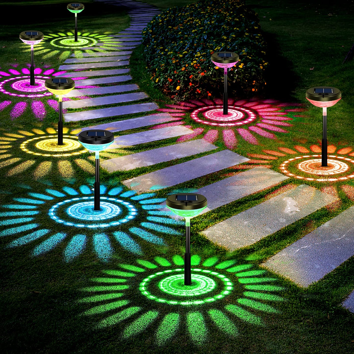 Bright Solar Pathway Lights, LED Solar Lights Outdoor, IP67 Waterproof Solar Path Lights, Solar Powered Garden Lights for Walkway Yard Backyard Lawn Landscape Decorative