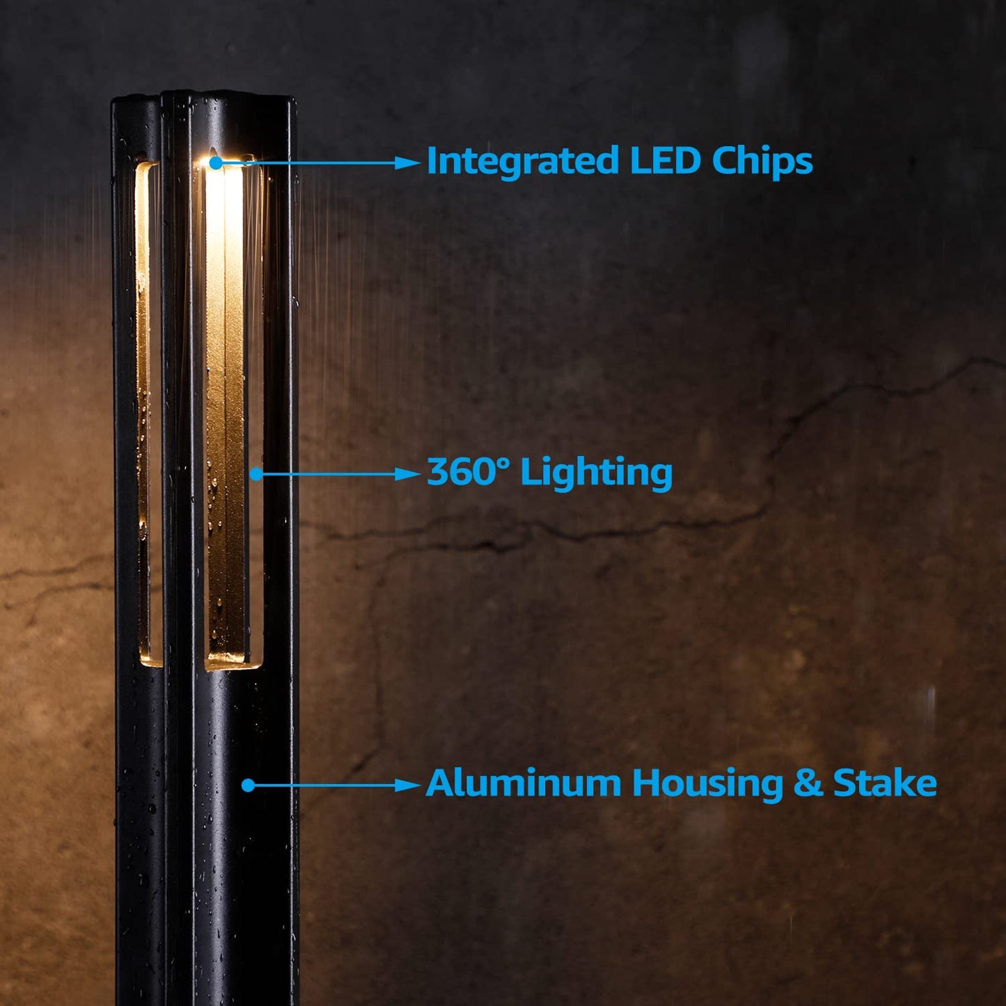 Low Voltage Pathway Lights, Landscape Path Lighting, Landscape Lights with Aluminum Housing, 50,000 Hours Lifespan,