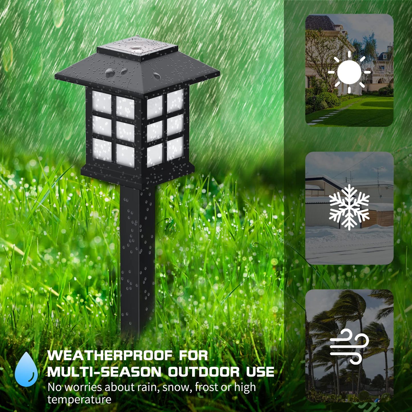 Solar Outdoor Lights, 12 Pack Waterproof Solar Pathway Lights, Long-Lasting LED Landscape Lighting Solar Garden Lights, Solar Lights for Walkway Path Driveway Patio Yard & Lawn