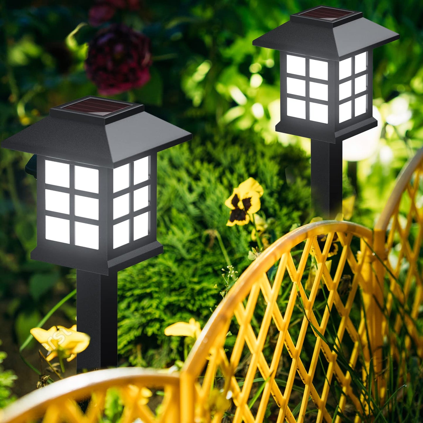 Solar Outdoor Lights, 12 Pack Waterproof Solar Pathway Lights, Long-Lasting LED Landscape Lighting Solar Garden Lights, Solar Lights for Walkway Path Driveway Patio Yard & Lawn